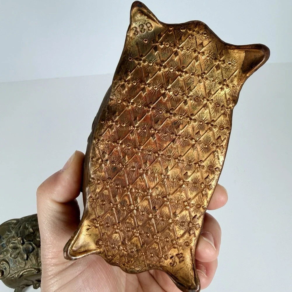 2 Antique Victorian Jewelry Trinket Box Art Nouveau Casket Gold Gilt Floral Rose